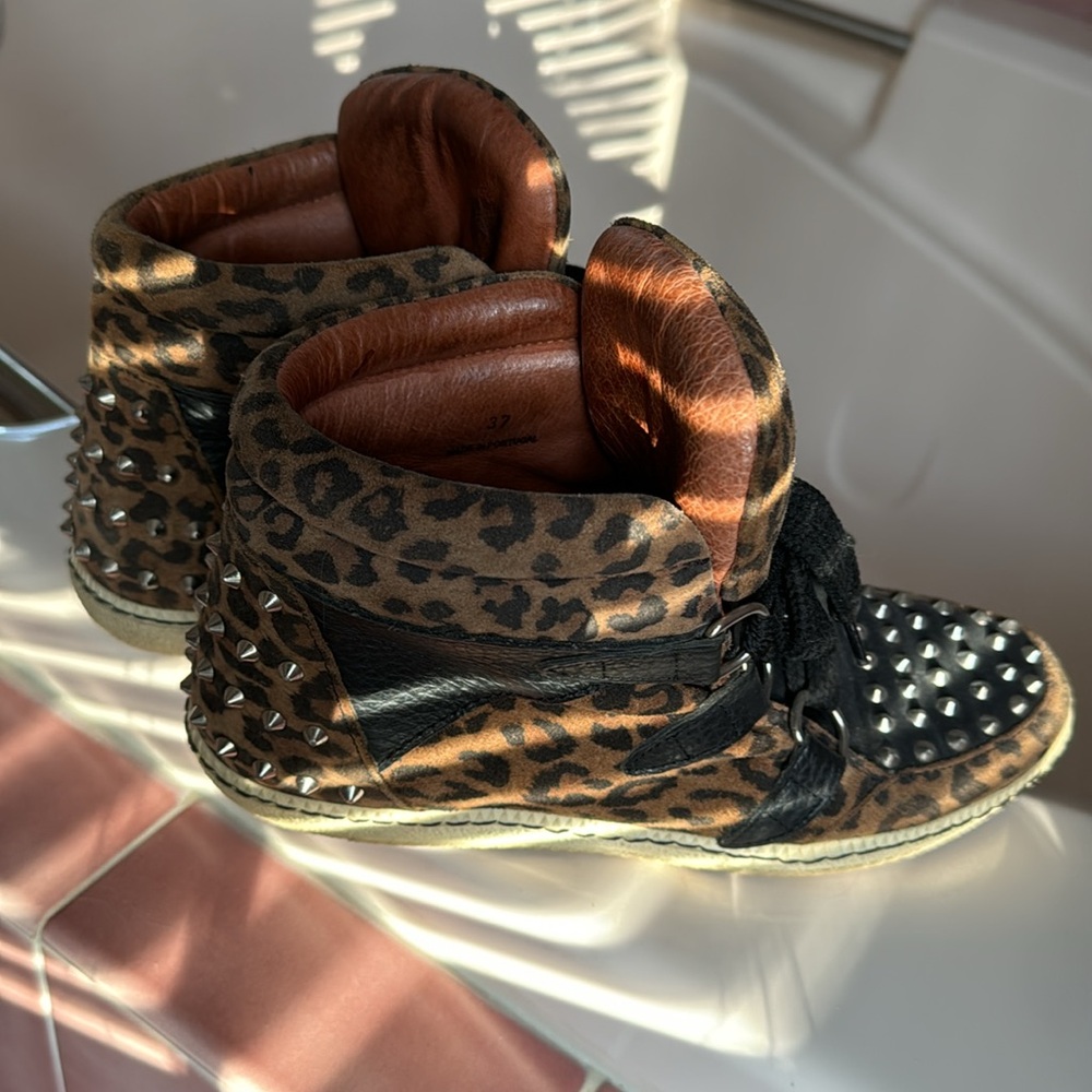 Sandro studded high top sneakers